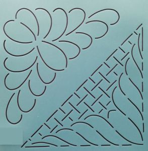 Quilt Stencil 8" Feather Corner |