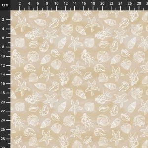 Ocean Song fabric: Shell Collection, Sand |