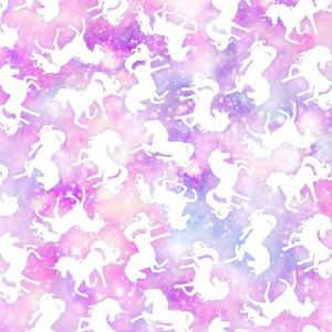 Unicorn Sparkle Magic fabric, Unicorns on Pink | 