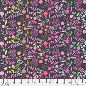 Tula Pink, Prince Charming Deja Vu fabric: Dandelion, Licorice |