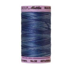 Mettler 50 Variegated Cotton Thread 9812, Evening Blue | 