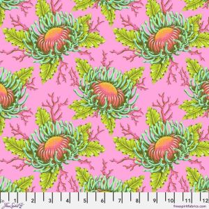 Floral Reef fabric, Friends and Anemones, Coralline | 