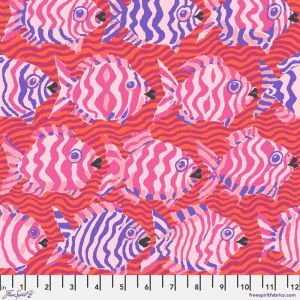 Kaffe Fassett Collective Fabric Minnows, Red | 