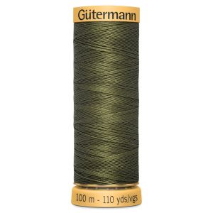 Gutermann Natural Cotton 100m Khaki Green Col 424 |