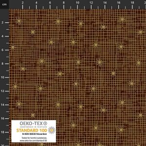 Christmas Wonders fabric: Petit Cristal, Snowflakes Brown | 