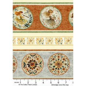 Sugar, Spice, Everything Nice  fabric, Girl Border Stripe | 