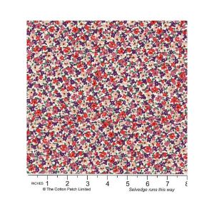 Liberty Woodland Walk fabric, Forest Floor, Berry | 