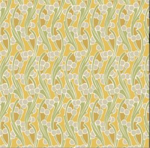 Fleur Nouveau fabric: Seaweed Yellow (per 1/4 metre) | 