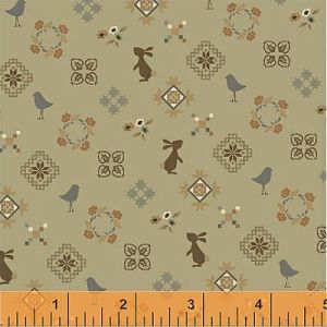 French Armoire fabric: Small Friends Sage (per 1/4 metre) |