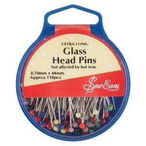 Sew Easy Glass Head Pins, 44mm |