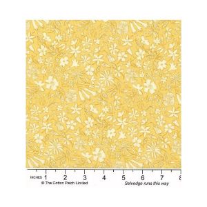 Liberty Riviera Fabric: Summer Sketch, Yellow | 