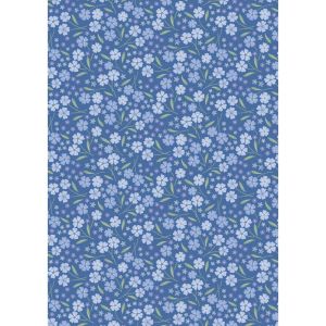 Forever Blooms fabric: Forevermore, Mid Blue | 