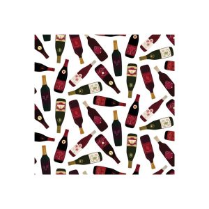 Conversationals Fabric: Bottle Service, White | 