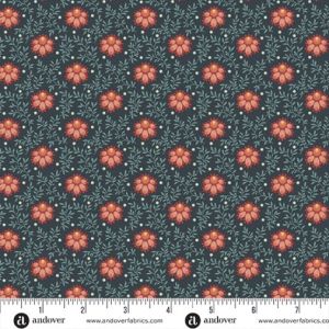 Farmer's Daughter fabric, Milkweed, Midnight |