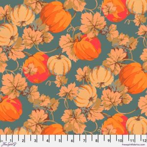 Golden Harvest fabric, Pumpkins, Gold | 