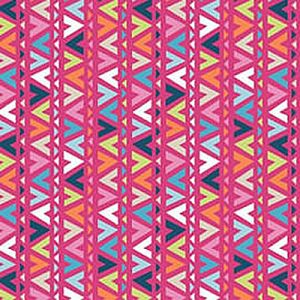 Prism Fabric: Zig Zag Stripe Pink (per 1/4 metre) | 