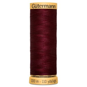 Gutermann Natural Cotton 50 Weight Thread Claret, 100m 3022 |