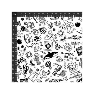 First Look fabric: Black on White | 