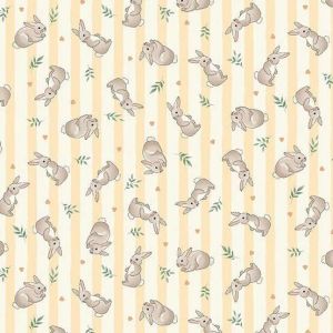 Little Ones Fabric: Bunnies, Yellow | 