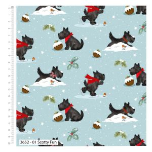 Frosty Paws fabric: Scotty Fun | 