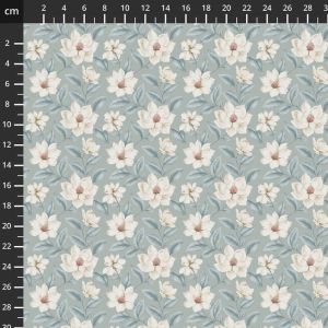 Sanderson Country Romance Fabric: Grandiflora, Slate |