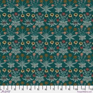 Lodden fabric: Daisy Fields, Teal | 