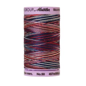 Mettler 50 Variegated Cotton Thread 9823, Patriot | 