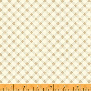Eliza fabric: Diagonal Plaid Brass (per 1/4 metre) | 
