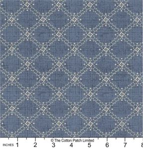 Radiance fabric, Diamond Grid, Denim |