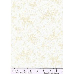 Modern Florals fabric: Bamboo Leaves on Cream |