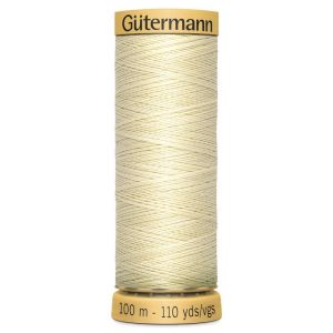 Gutermann Natural Cotton 50 Weight Thread 100m 919, Cream |
