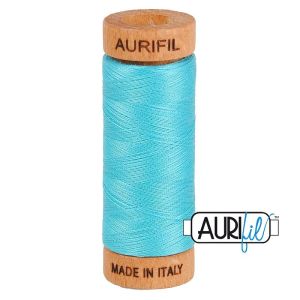 Aurifil 80 Cotton Thread 5005 Bright Turquoise | 