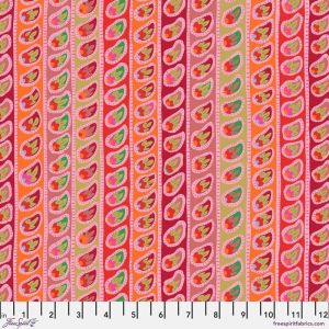 Kaffe Fassett Fabric Paisley Stripe, Red | 