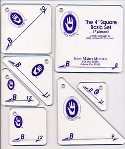 Marti Michell Templates  4" Square Basic. Set B | 