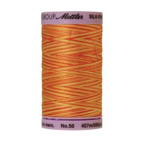 Mettler 50 Variegated Cotton Thread 9831, Orange Ana | 