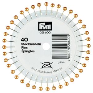Prym Gold Pearlheaded Pins Rosette |