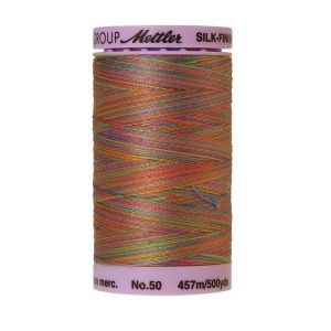 Mettler 50 Variegated Cotton Thread 9842, Preppy Brights | 