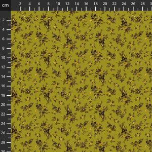 Country Coordinates fabric, Scrap Basket Favorites, Pressed Flowers, Green | 