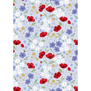 Forever Blooms fabric: Wild Blooms, Pale Blue | 