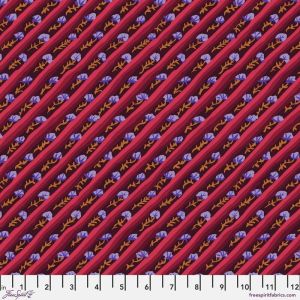 Kaffe Fassett Fabric Diagonal Poppy, Aubergine | 