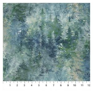 Altitude fabric, Multi Trees, Blue/Multi |
