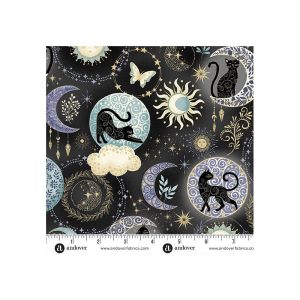 Charmed Fabric, Twilight, Black | 