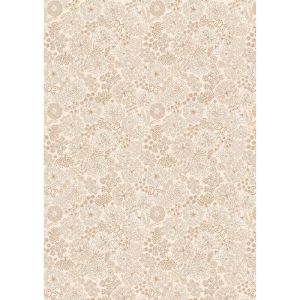 Jardin d'Automne fabric: Autumn Butterfly Floral on Light Stone | 