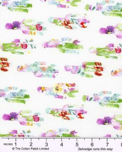 Sun Valley Fabric: Watercolour Cacti White (per 1/4 metre) | 