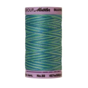 Mettler 50 Variegated Cotton Thread 9814, Sea Spray | 
