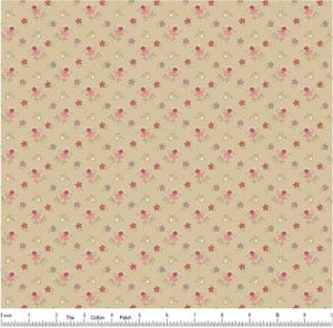 Wildflower Cottage fabric: Buff Scatter Garden | 