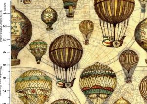 Indigo Lifestyle fabric, Balloons, 58" wide | 