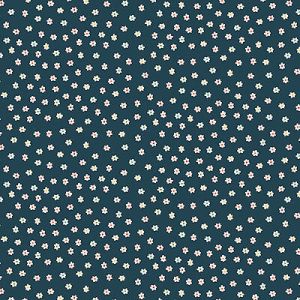 Amelia fabric: Daisy Navy (per 1/4 metre) | 
