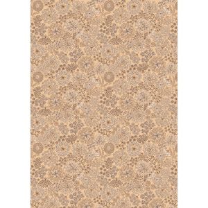 Jardin d'Automne fabric: Autumn Butterfly Floral on Light Caramel | 