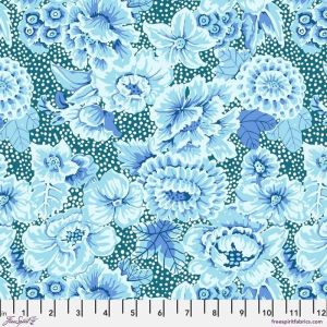 Kaffe Fassett Fabric Floral with Dots, Blue | 